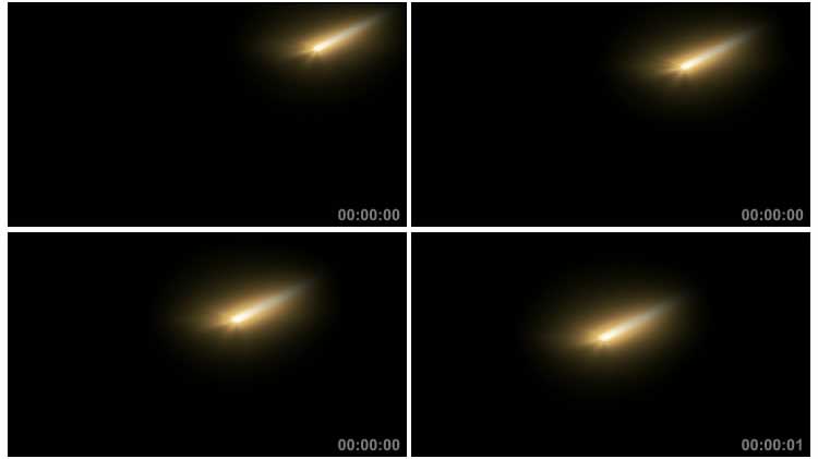 流星陨石亮斑划过特效视频素材