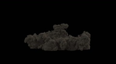爆炸烟雾尘土蘑菇云灰尘特效带抠像通道视频素材