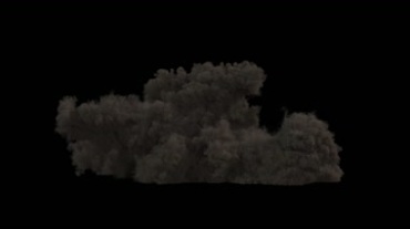 爆炸烟雾尘土蘑菇云灰尘特效带抠像通道视频素材