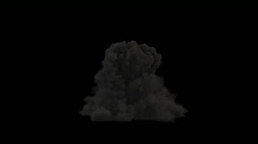 爆炸烟尘烟雾灰尘后期特效有透明通道视频素材