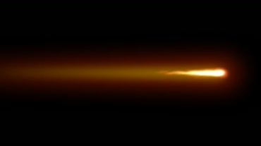 彗星陨石进入大气层火焰燃烧特效视频素材