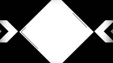 正方形箭头黑白通道mov特效视频素材