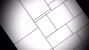 黑白长方块拼图mov透明通道特效视频素材
