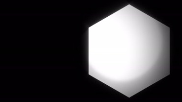 白光六角图形光照特效视频素材