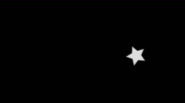 黑白五角星动态特效带通道视频素材