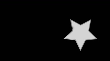 黑白五角星动态特效带通道视频素材