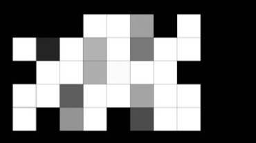 白色小方块整齐排列特效视频素材