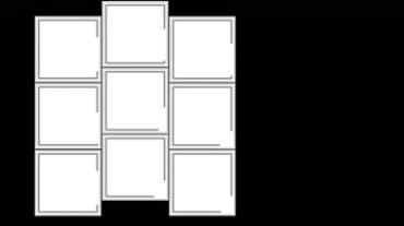 白色小方块组图动画特效视频素材