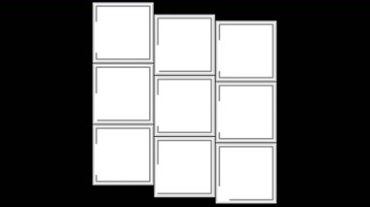 白色小方块组合排列动画特效视频素材