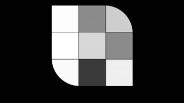 圆角方块方格黑白特效视频素材