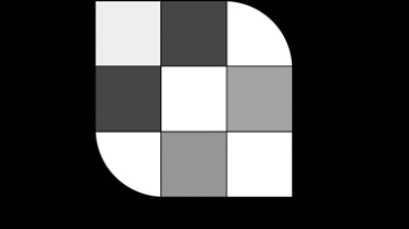 圆角方块方格黑白特效视频素材