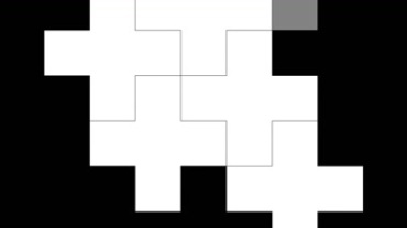 白色十字图案拼图黑屏mov特效视频素材