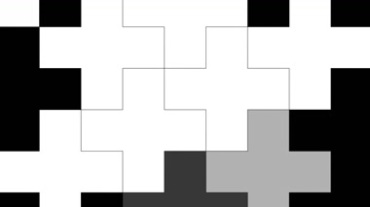 黑白十字拼图背景视频素材