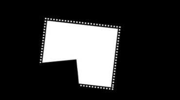 黑白方框旋转遮罩视频素材