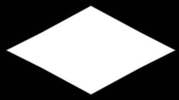 白色菱形图像无缝循环黑屏背景视频素材