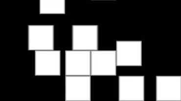 白方块组合拼图黑屏背景特效视频素材