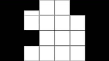 白方块组合拼图黑屏背景特效视频素材