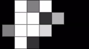 方块方格黑白循环闪烁透明通道黑屏视频素材