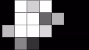 方块方格黑白循环闪烁透明通道黑屏视频素材