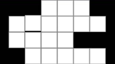 白色方格拼图组合黑屏特效视频素材