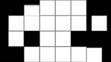 白色方格拼图组合黑屏特效视频素材