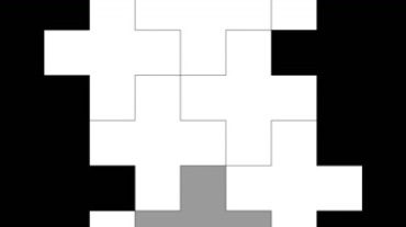 黑白十字图形拼图mov特效视频素材