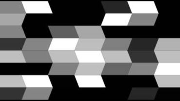黑白立体方格背景墙特效视频素材