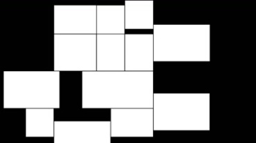 黑白方格组图拼图mov特效视频素材
