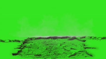 爆炸地陷地塌方绿屏抠像特效视频素材