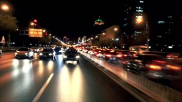 城市夜景马路街道汽车视频素材