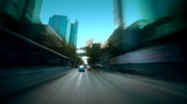 城市街道车流穿梭延时摄影视频素材