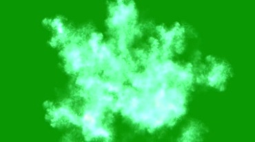 白色烟雾粒子白烟弥散绿屏抠像特效视频素材