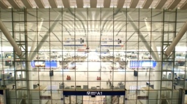 飞机场候机楼航站楼候机大厅全景视频素材