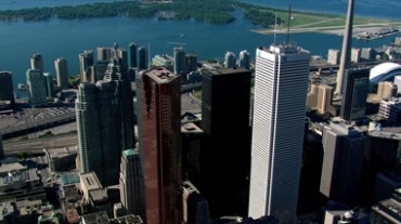 城市航拍鸟瞰高楼大厦视频素材