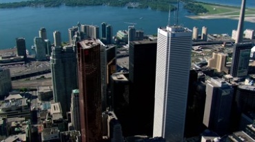 城市航拍鸟瞰高楼大厦视频素材