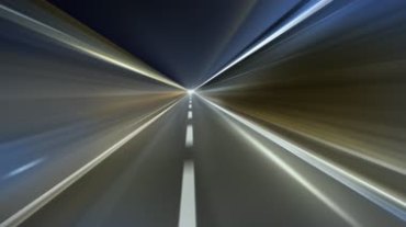 第一视角速度飞驰快速行驶极速前进穿越隧道视频素材