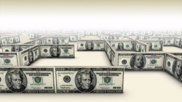 美元美国纸币金钱世界货币迷宫视频素材