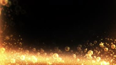 金色泡泡粒子动态特效视频素材