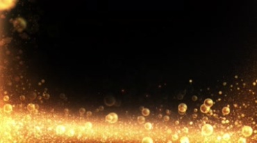金色泡泡粒子动态特效视频素材