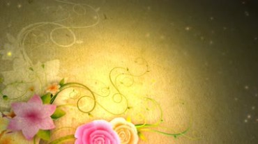 古典刺绣花纹动态花儿开放特效视频素材