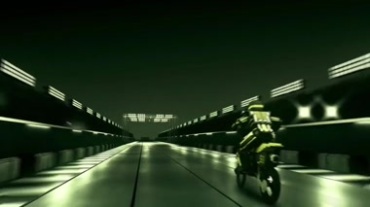 积木摩托车赛道赛车游戏场景视频素材