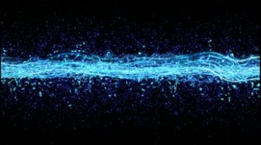 蓝色粒子跳动河流片头动态特效视频素材