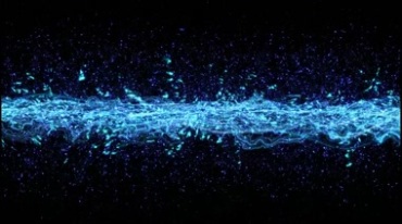蓝色粒子跳动河流片头动态特效视频素材