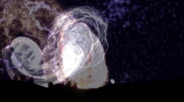 魔幻梦幻白光水母星空粒子动态特效夜空视频素材