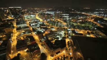 城市夜晚灯光夜景航拍视频素材