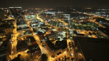 城市夜晚灯光夜景航拍视频素材