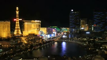 城市夜景人工湖喷泉视频素材