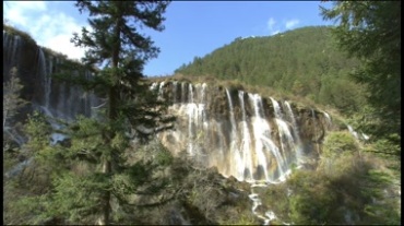 山川瀑布流水景区景点视频素材