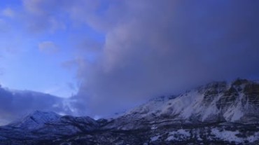 雪域高原雪山雾气延时摄影视频素材