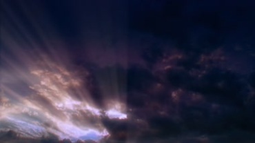 天空彩霞太阳光芒穿过云层视频素材